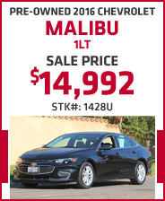 Pre-Owned 2016 Chevrolet Malibu  1LT