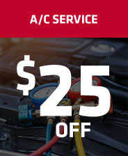 A/C Service $25 OFF