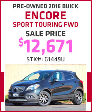 Pre-Owned 2016 Buick Encore Sport Touring FWD