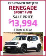 Pre-Owned 2017 Jeep Renegade  Sport FWD