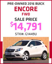 Pre-Owned 2016 Buick Encore FWD
