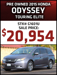 Pre Owned 2015 Honda Odyssey Touring Elite