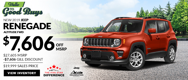 New 2019 Jeep Renegade ALTITUDE FWD