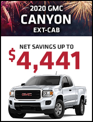 2020 GMC  Canyon Ext-cab