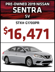 Pre-Owned 2019 Nissan Sentra 