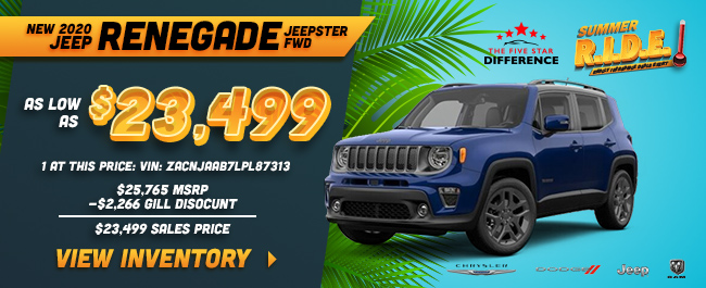 New 2020 Jeep Renegade JEEPSTER FWD