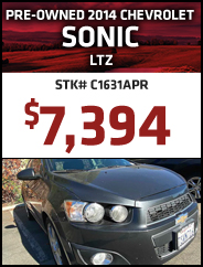 Pre-Owned 2014 Chevrolet Sonic LTZ