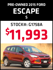 Pre-Owned 2015 Ford Escape S 