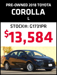 Pre-Owned 2018 Toyota Corolla L