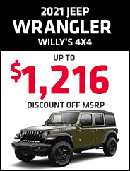 2021 Jeep Wrangler Willy’s 4x4