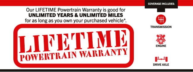 Lifetime powertrain warranty