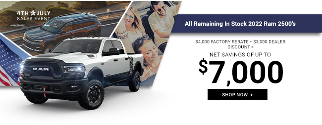 all in-stock 2022 RAM 2500s up to $7000 off