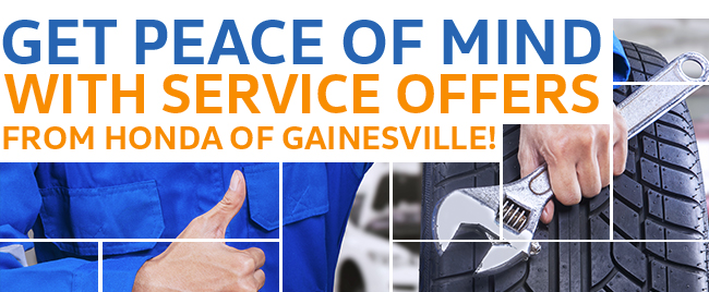 Get Peace Of Mind With Service Offers From Honda Of Gainesville!