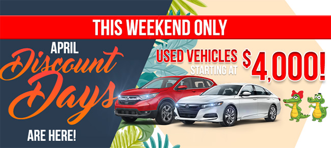 this weekend only, used vehicles starting at 4000 USD