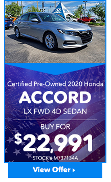 Certified Pre-Owned 2020 Honda Accord LX FWD 4D Sedan