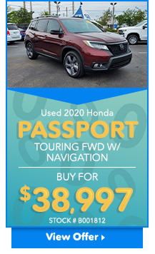 2020 Honda Passport Touring FWD w/ Navigation 