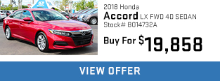 Used 2018 Honda Accord LX FWD 4D Sedan