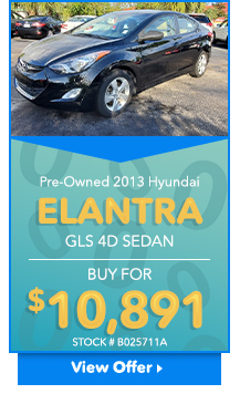 Pre-Owned 2013 Hyundai Elantra GLS 4D Sedan 
