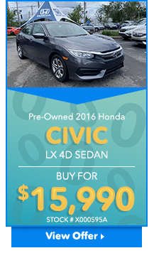2016 Honda Civic LX 4D Sedan