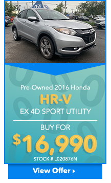 Pre-Owned 2016 Honda HR-V EX 4D Sport Utility
