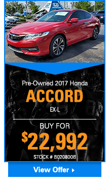 Pre-Owned 2017 Honda Accord ex-l