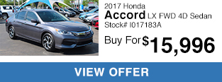 2017 Honda Accord LX FWD 4D Sedan