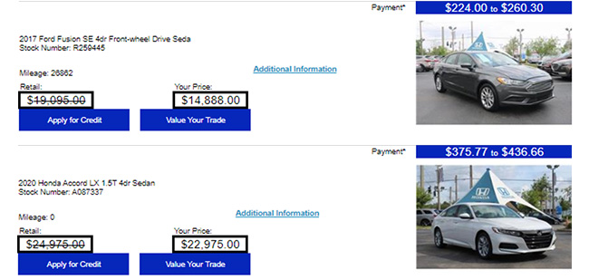 discounted internet price example2 screenshot