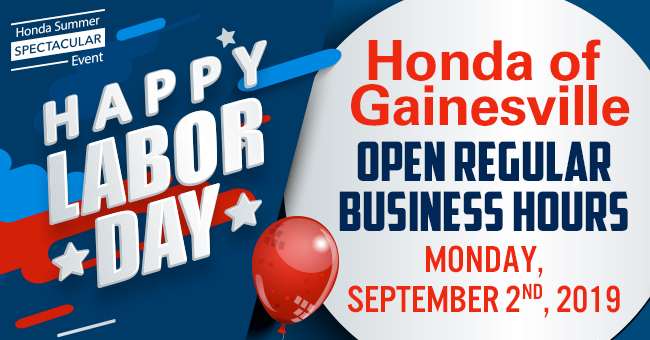 Honda of Gainesville Labor Day