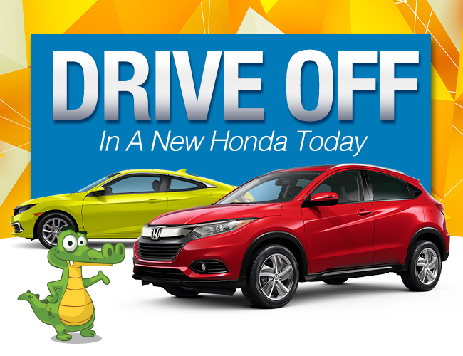 Drive Off In A New Honda Today