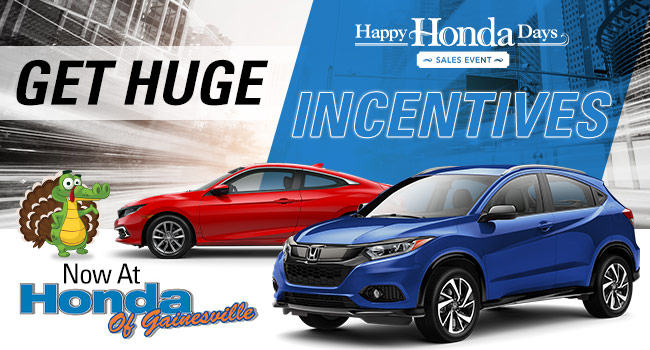 Get Huge Incentives Now At Honda Of Gainesville!