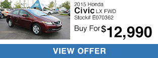 Pre-Owned 2015 Honda Civic LX FWD