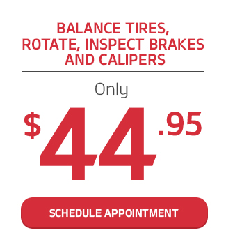 Balance Tires, Rotate, Inspect Brakes and Calipers