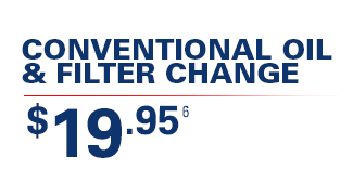 Conventional Oil & Filter Change $19.95