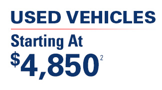 Used Vehicles starting at $4,850
