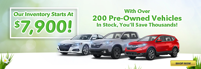 With over 200 of pre-owned vehicles