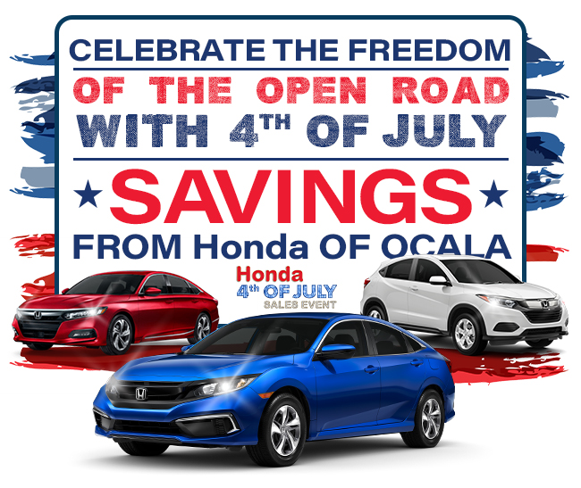 Celebrate The Freedom Of The Open Road With 4th Of July Savings From Honda Of Ocala