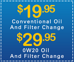 $19.95 Conventional Oil And Filter Change