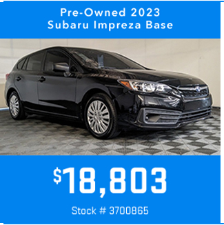 pre-owned Subaru Impreza