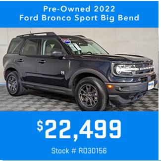 pre-owned Ford Bronco Big Bend