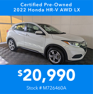 Certified Pre-Owned 2022 Honda HR-V AWD LX