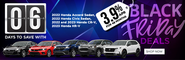 special offer on various Honda models for Black Friday Deals