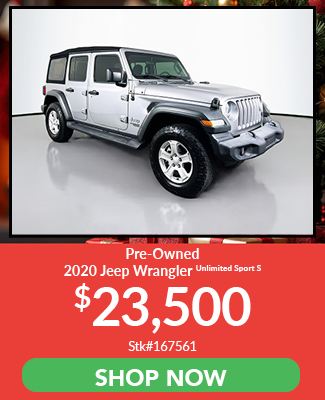 Pre-Owned 2020 Jeep Wrangler Unlimited Sport S