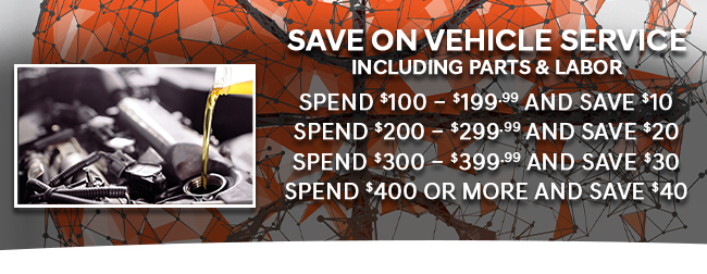 Save on vehicle service