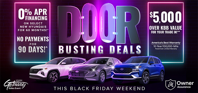 Door Busting Deals - this Black Friday Weekend