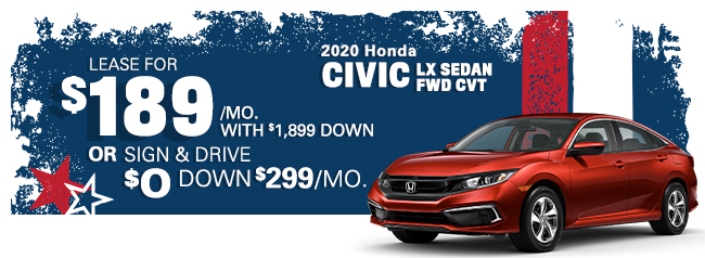 2020 Honda Civic LX Sedan FWD CVT
