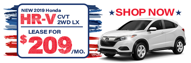 2019 Honda HR-V CVT 2WD LX, Lease for $209 per month