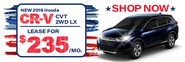 2019 Honda CR-V CVT 2WD LX, lease for $235 per month