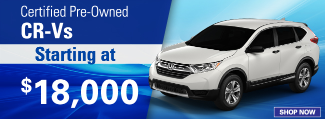 Certified Pre-Owned CR-Vs starting at $18,000