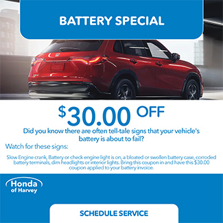 service special at Honda of Harvey