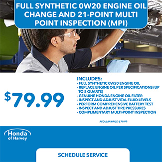 Full Synthetic 0W20 Engine Oil Change and 21-point Multi Point inspection